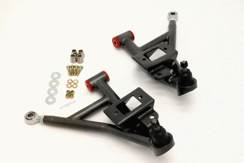 BMR 93-02 Chevrolet Camaro Adjustable Lower A-Arms Poly Rod End Combo Black hammertone