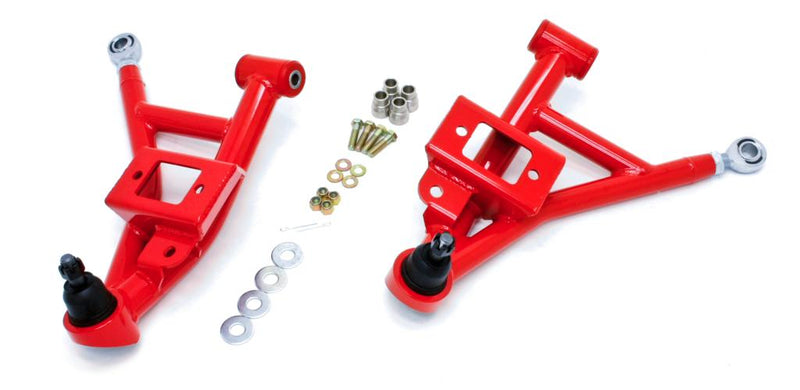 BMR 93-02 Chevrolet Camaro Adjustable Lower A-Arms Poly Rod End Combo Red