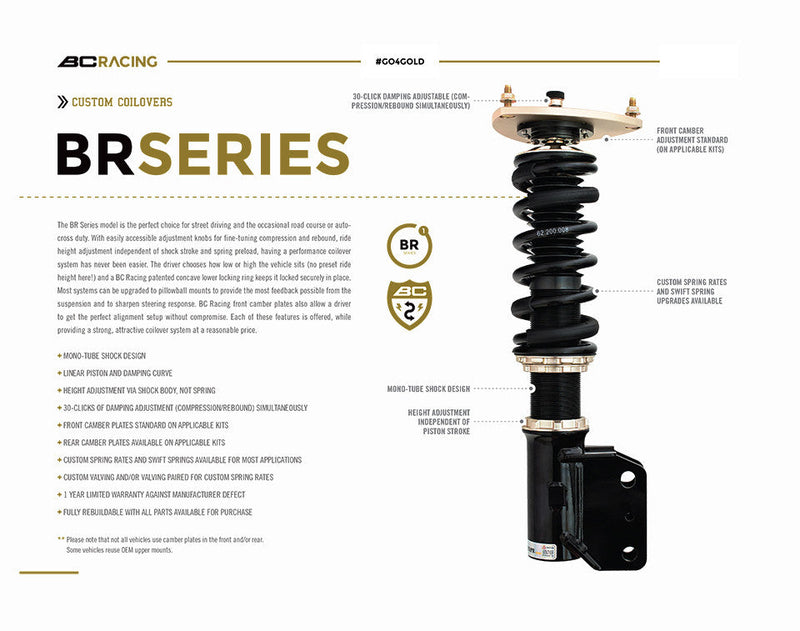 BC Racing 97-08 Pontiac Grand Prix ,GXP W-Body Coilovers - BR Type
