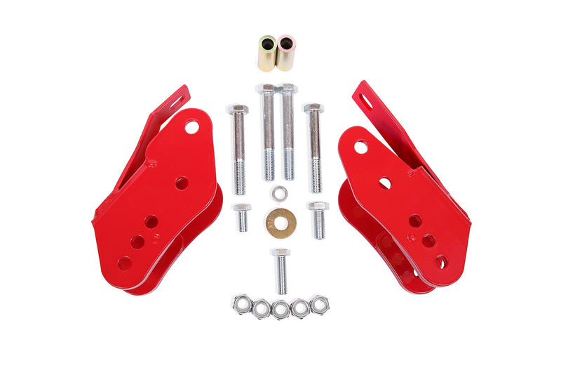 BMR 05-14 Ford Mustang Control Arm Relocation Brackets Black hammertone