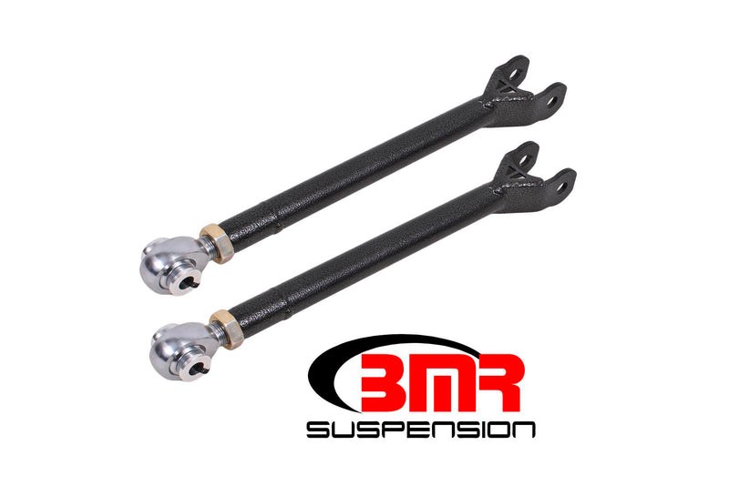 BMR 08-18 Dodge Challenger Lower Trailing Arms w Single Adj. Rod Ends Black hammertone