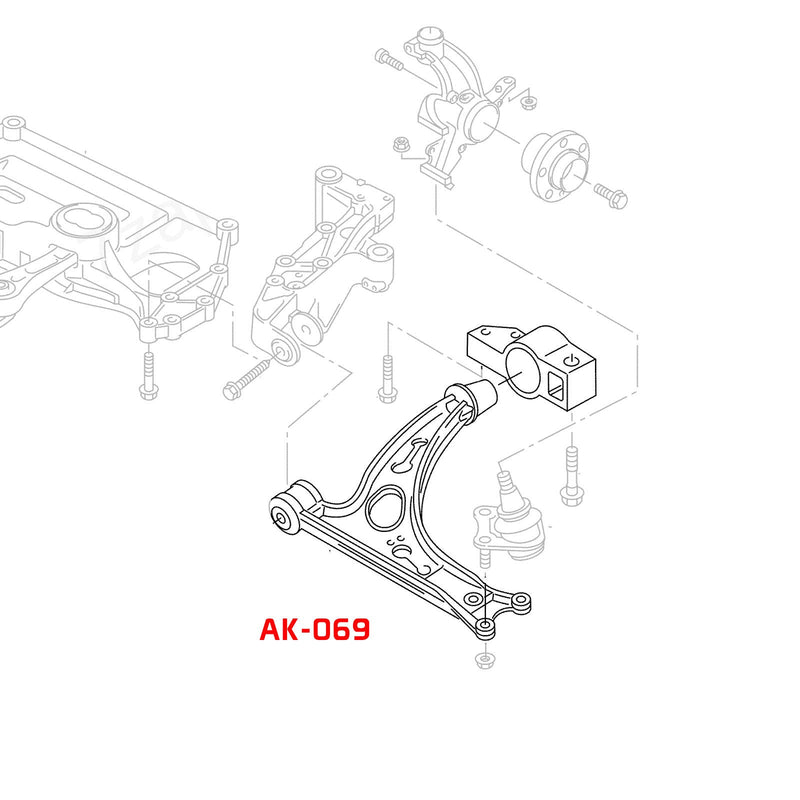 Godspeed 06-14 VW Jetta MK5 Mk6 Adjustable Front Lower Control Arms