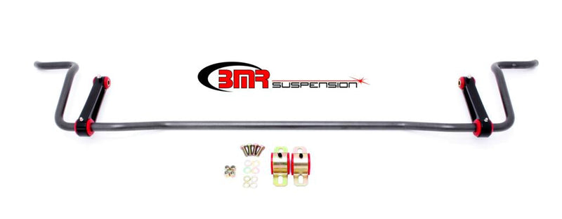 BMR 05-10 Ford Mustang Rear Solid 22mm Sway Bar Kit w Bushings & Billet Links Black hammertone