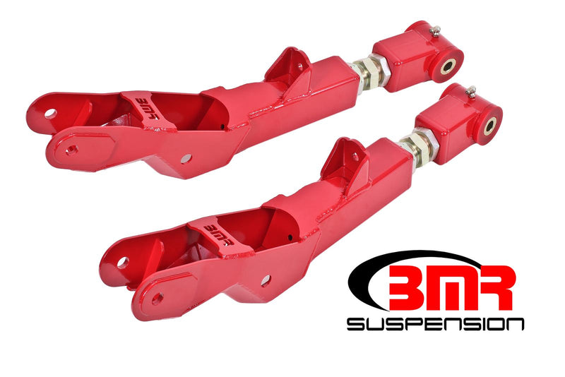 BMR 10-15 Chevrolet Camaro Lower Control Arms Rear On-Car Adj. (Polyurethane) Red
