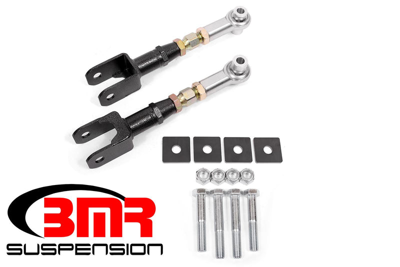 BMR 15-UP Ford Mustang Rear On-Car Adj. Rod Ends Toe Rods Black hammertone