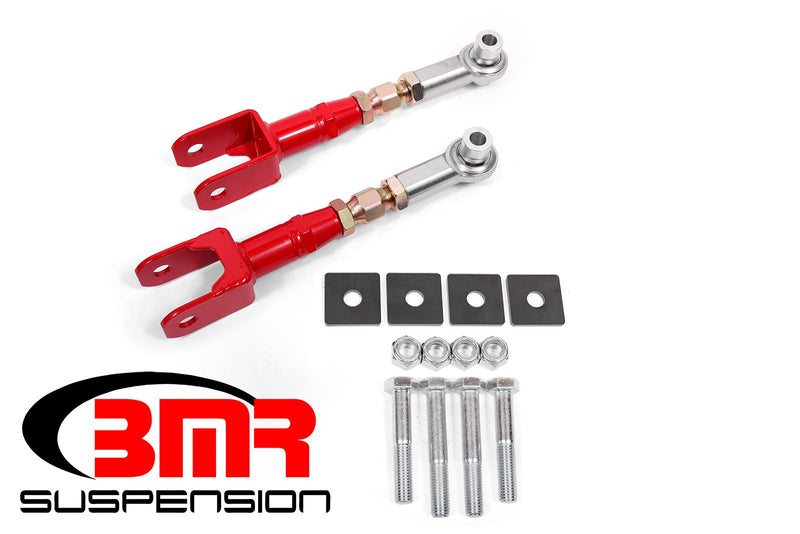 BMR 15-UP Ford Mustang Rear On-Car Adj. Rod Ends Toe Rods Red