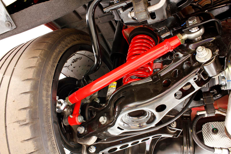 BMR 15-UP Ford Mustang Rear Double Adj. Rod Ends Toe Rods Red