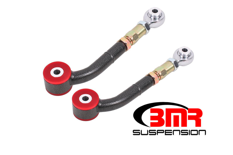 BMR 08-UP Dodge Challenger Upper Trailing Arms w On-Car Adj. Poly Rod Ends Black hammertone