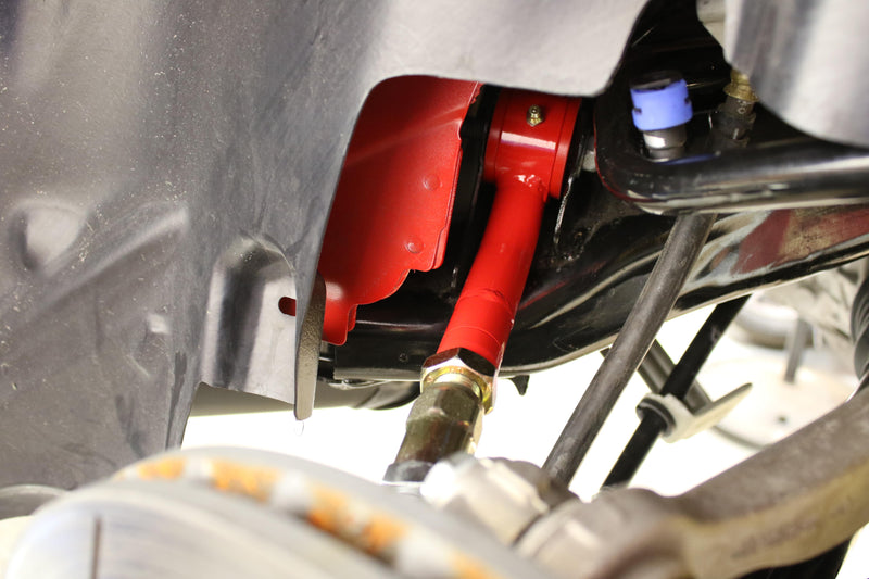 BMR 08-UP Dodge Challenger Upper Trailing Arms w On-Car Adj. Poly Rod Ends Black hammertone