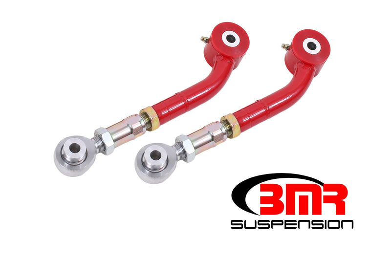 BMR 08-UP Dodge Challenger Upper Trailing Arms w On-Car Adj. Poly Rod Ends Red