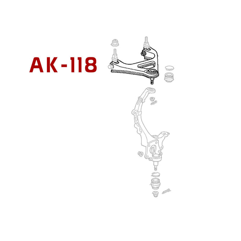 Godspeed 92-01 Honda Prelude Adjustable Rear Camber Arms