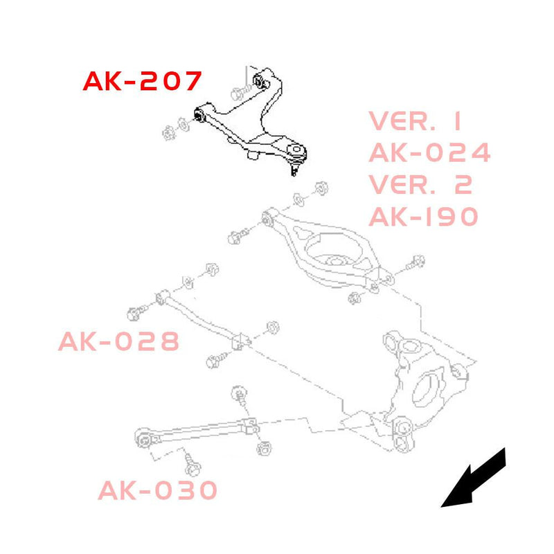 Godspeed 08-13 Infiniti G37 Rear Upper Adjustable Camber Arms